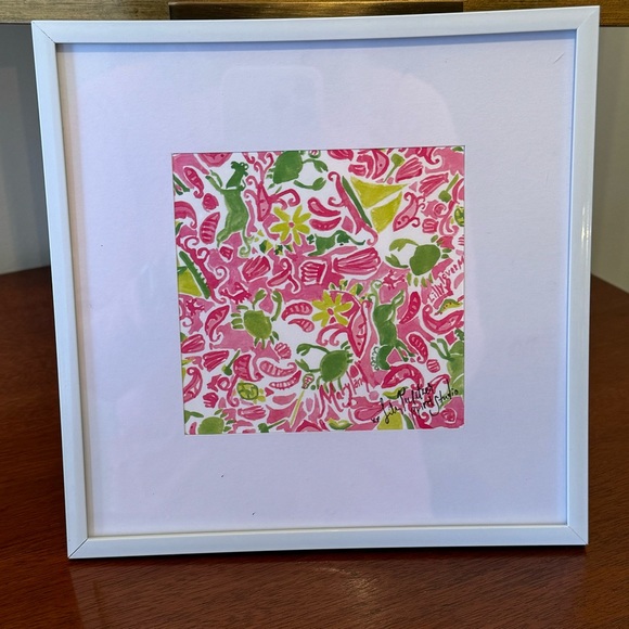 Lilly Pulitzer Print Studio 5x5 Wood Framed Wall Art- Lilly Loves Maryland - Picture 2 of 6